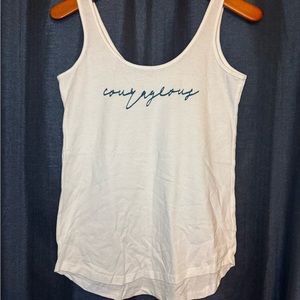 NWOT White and Blue Tank Top Women’s Size Small